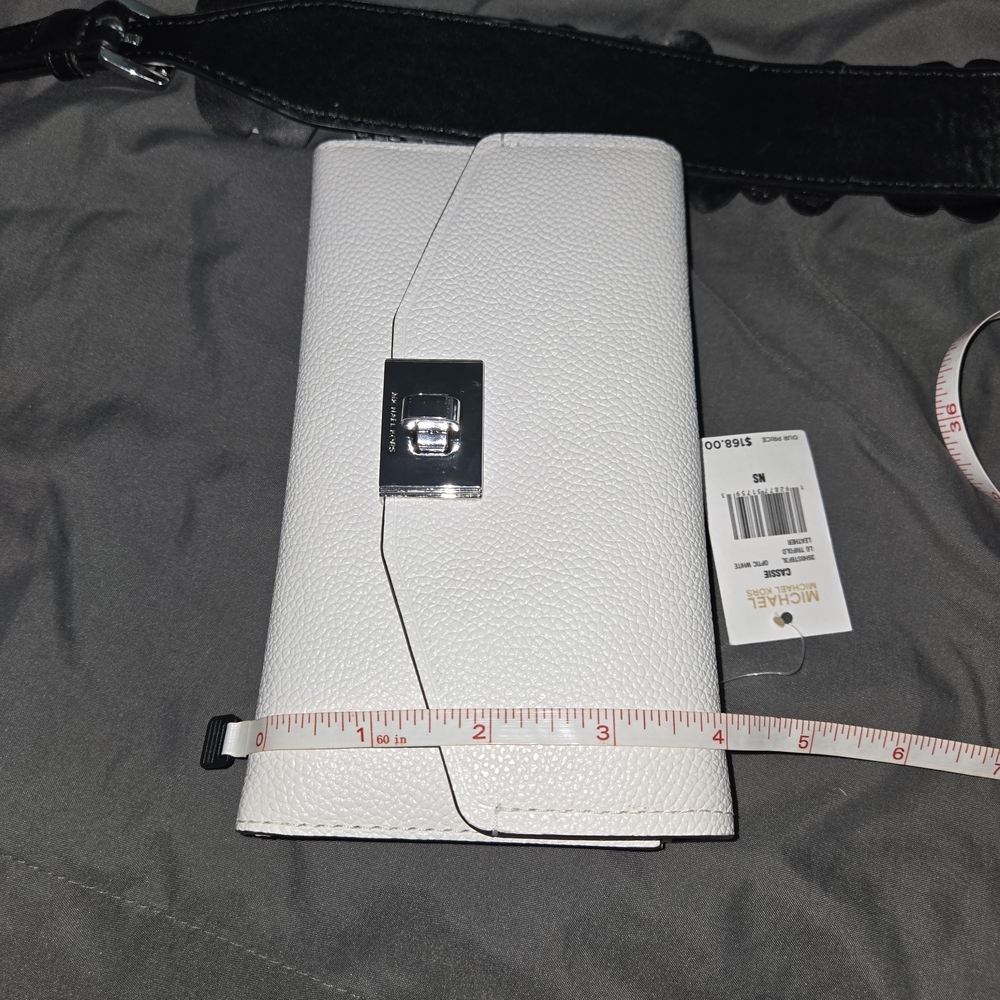Michael Kors White Leather Clutch - Picture 7 of 8